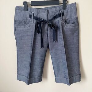 Fresh Wear Blue Navy Dressy Bermuda Shorts